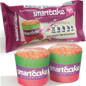 Smart Baking Company Smartcake Raspberry Cream 60g. Zero Carb, Zero Sugar, Zero Starch, Low Calorie, High Fiber, High Protein, NON GMO