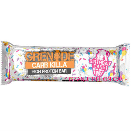 Grenade Carb Killa High Protein Bar Birthday Cake. Low Carb, GMO FREE, Sustainable Palm oil, Low Sugar, Informed-Sport Approved