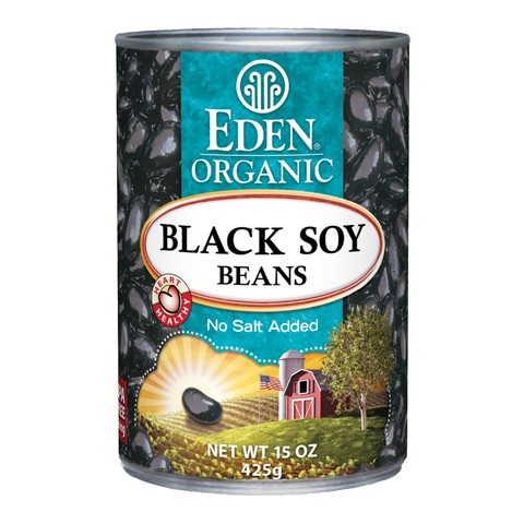 Eden Foods Organic Black Soy Beans 425g. Organic, Low carb, High Fiber, No Salt Added, Kosher