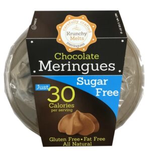 Krunchy Melts Meringues Chocolate 57g. All Natural, Sugar free, Gluten free, Fat Free, Kosher