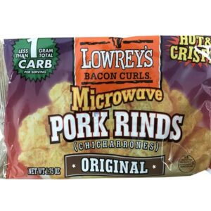 Lowrey's Bacon Curls Microwave Pork Rinds Original 1.75oz. Low Carb, High Protein