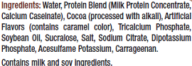 Pure Protein Shake Frosty Chocolate 325ml ingredients
