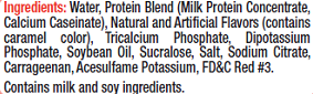 Pure Protein Shake Frosty Strawberry Cream 325ml ingredients