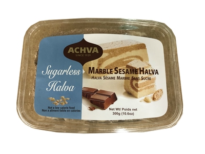 Achva Sugarless Sesame Halva Marble 300g. Kosher, Sugarless