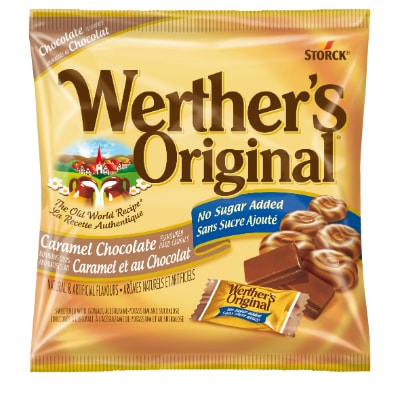 Werther's Original Hard Candies Caramel Chocolate 60g. No Sugar added, The Old World Recipe.