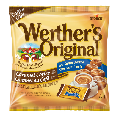 Werther's Original Hard Candies Caramel Coffee 60g. No Sugar added, The Old World Recipe.