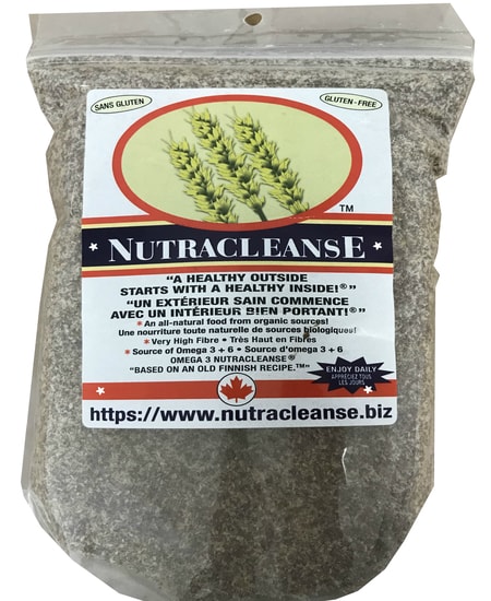 Nutracleanse is an all-natural product designed to address the serious problem of lack of fibre in the North American diet. Gluten Free, High Omega-3, High Fibre/Fiber, Lowers Cholesterol, Lowers Blood Pressure, Colon Cleansing, Weight Loss