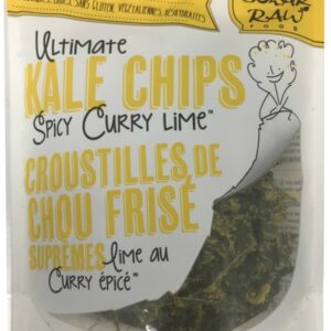 Solar Raw Food Ultimate Kale Chips Spicy Curry Lime 100g. Organic, Raw, Gluten-Free, Vegan, Dehydrated