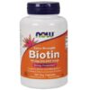 Now Biotin 10 mg (10,000 mcg), Extra Strength 120 Veg Capsules. A Dietary Supplement, Nut Free, Soy Free, Non GMO, Egg Free, Dairy Free, Sugar Free, Low Sodium, Vegan/Vegetarian, Halal, Kosher
