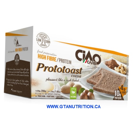 Ciao Carb Cocoa ProtoToast 200g. Lower Carb, High Protein, High Fiber