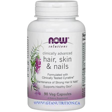 Now Hair, Skin & Nails Clinically Advanced Capsules 90 Capsules. A Dietary Supplement, Nut Free, Egg Free, Dairy Free, Halal