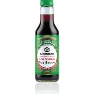 Kikkoman Less Sodium Soy Sauce 296ml. All-Purpose Seasoning, Over 300 Years of Excellence