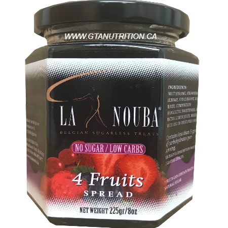 La Nouba 4 Fruits Spread 225g. No added preservatives, Sugar, Color or additives.