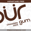 PUR Gum Aspartame Free Chocolate Mint Sugar Free All-natural Flavors Allergen Free Vegan Non-GMO