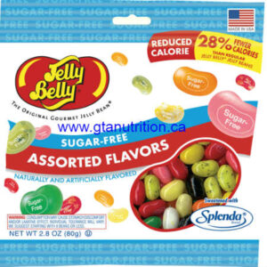 Jelly Belly Sugar Free Assorted Flavors 80g | Fat Free, Gluteen Free, Peanut Free, Low Carb, Kosher and Sweetened With Splenda