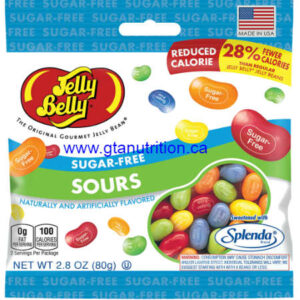 Jelly Belly Sugar Free Sours 80g | Fat Free, Gluteen Free, Peanut Free, Low Carb, Kosher and Sweetened With Splenda