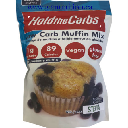 Hold The Carbs Low Carb Muffin Mix Large Bag 320g | Low Carb Muffin Mix, Gluten Free Muffin Mix, Vegan Muffin Mix - with Stevia To make Low Carb Muffins, Gluten Free Muffins, Vegan Muffins