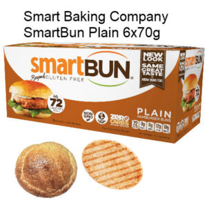 Smart Baking Company SmartBun Plain 6x70g | Zero Carb, Gluten Free, High Protein, High Fiber, NON GMO, Diabetic Friendly
