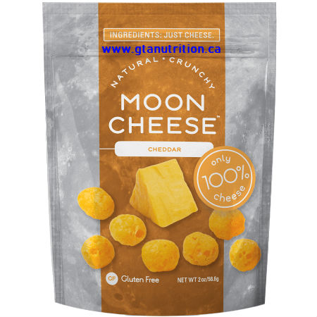 Moon Cheese Natural Crunchy Cheese Snack Cheddar 56g. Only 100% Cheese. 4g Protein.