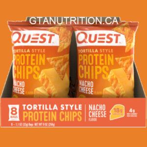 Quest Protein Nacho Cheese Tortilla Style Chips. Baked Never Fried, Soy Free, Gluten Free Quest Nutrition is on a mission to make the foods you crave work for you not against you.