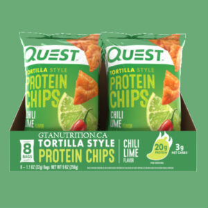 Quest Protein Chili Lime Tortilla Style Chips. Baked Never Fried, Soy Free, Gluten Free | Quest Nutrition is on a mission to make the foods you crave work for you not against you.