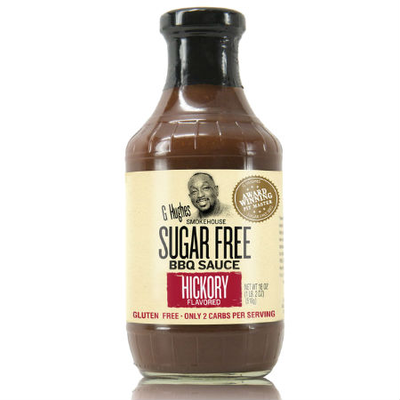 G Hughes Sugar Free BBQ Sauce Hickory 510g. Sugar free, Gluten-free.
