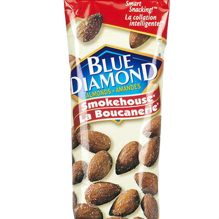 Blue Diamond Smart Snacking Smokehouse 43g. Satisfy your cravings and energize your day with the delicious goodness of almonds. A fresh, crunchy snack that