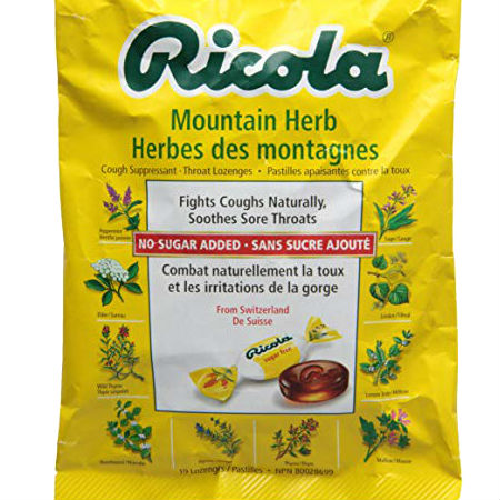 Ricola Mountain Herb Cough Candy l No sugar added. Fights cough naturally. Suitable for people with diabetes.
