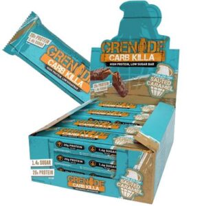 Grenade Carb Killa High Protein Bar Chocolate Chip Salted Caramel l Trusted by sport, 20g protein, low carb, Made in UK, Trans fat free...