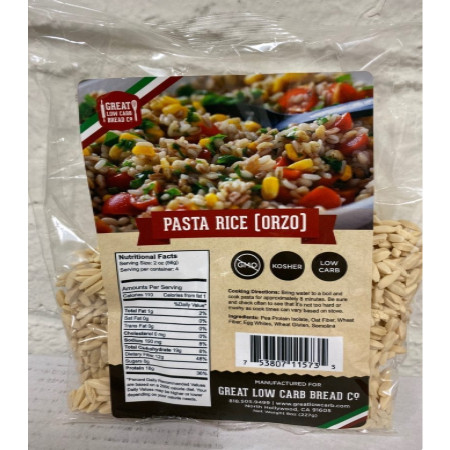 Great Low Carb Company Pasta - Rice NON GMO, Low carb, high protein, Kosher, High fiber. Very tasty and delicious........